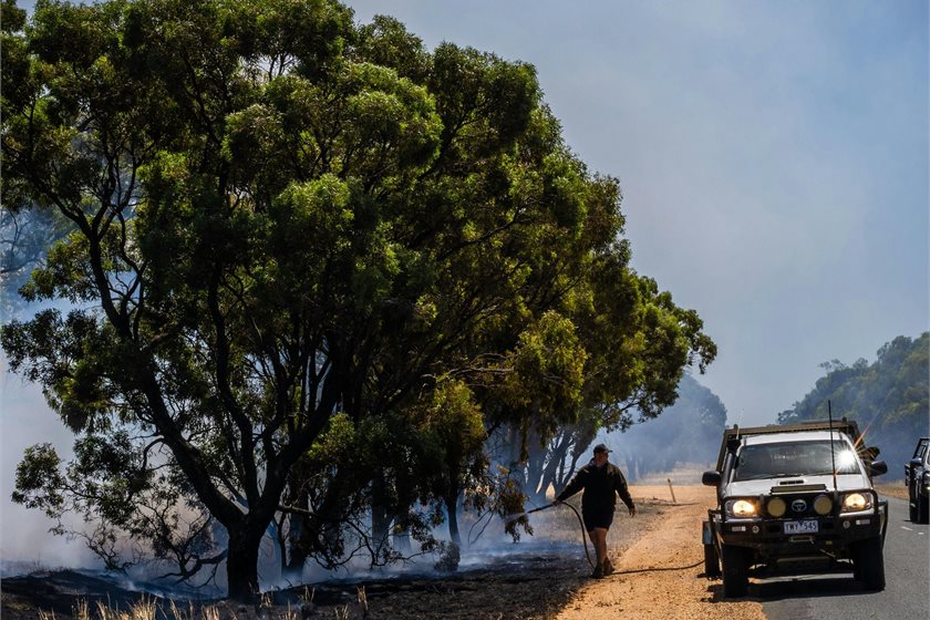 Firefighting efforts in the Australian Outback
