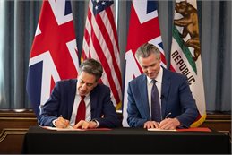 Gavin Newsom and Ed Miliband