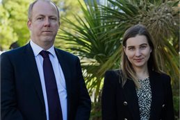 Lawyers for Climate Action executive director Jessica Palairet (right) with Environmental Law Initiative director Matt Hall
