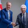 Climate Change and Energy Minister Simon Watts with International Energy Agency head Fatih Birol last week