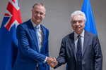 Climate Change and Energy Minister Simon Watts with International Energy Agency head Fatih Birol last week