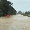 Flooded road in Northland
