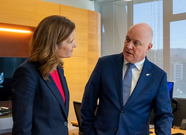 Finance Minister Nicola Willis and Prime Minister Christopher Luxon