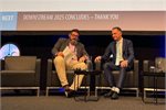 John Carnegie, chief executive of lobby group Energy Resources Aotearoa, led the 'fireside chat' with then- Energy Minister Simon Watts at Downstream.