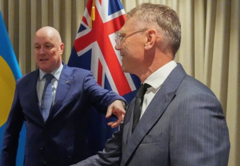 Justice Minister Paul Goldsmith (right) with Prime Minister Christopher Luxon