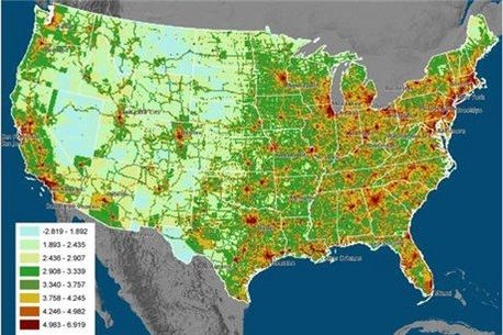 The US emissions map