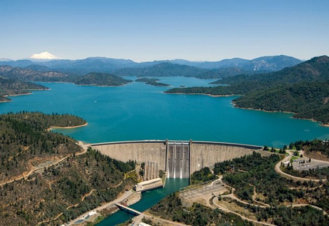 Hydroelectric plants such as Shasta Dam, in California, would suffer from reduced water flow.