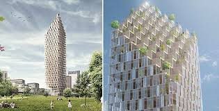The 34-storey timber tower planned for Stockholm.