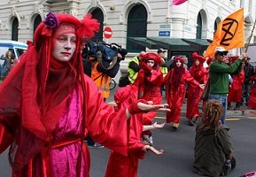 XR protesters in Wellington